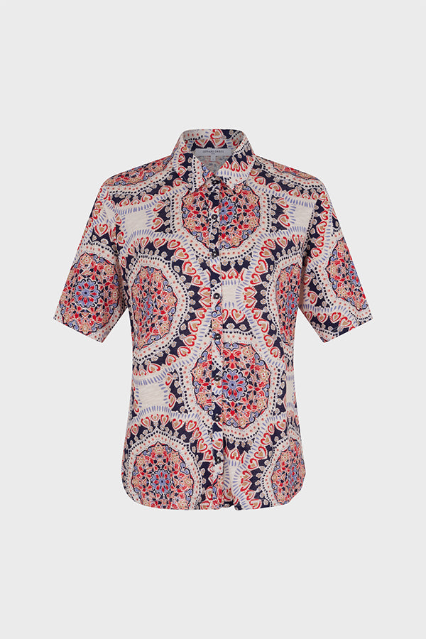 MIRKA ETHNIC PRINT COTTON T-SHIRT