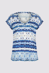 MARCELE ECRU PRINTED ROUND NECK T-SHIRT