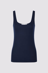 MARIANA NAVY FINE-RIBBED TANK TOP