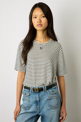 MYRIA STRIPED LINEN T-SHIRT