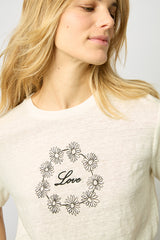 MARIETA “LOVE” LINEN T-SHIRT