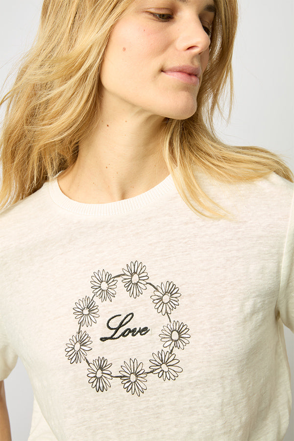 MARIETA “LOVE” LINEN T-SHIRT