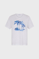 MAYLI PALM TREE PRINT COTTON T-SHIRT