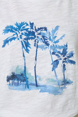 MAYLI PALM TREE PRINT COTTON T-SHIRT