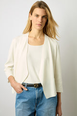 LAURANA WHITE MICROFIBER CARDIGAN