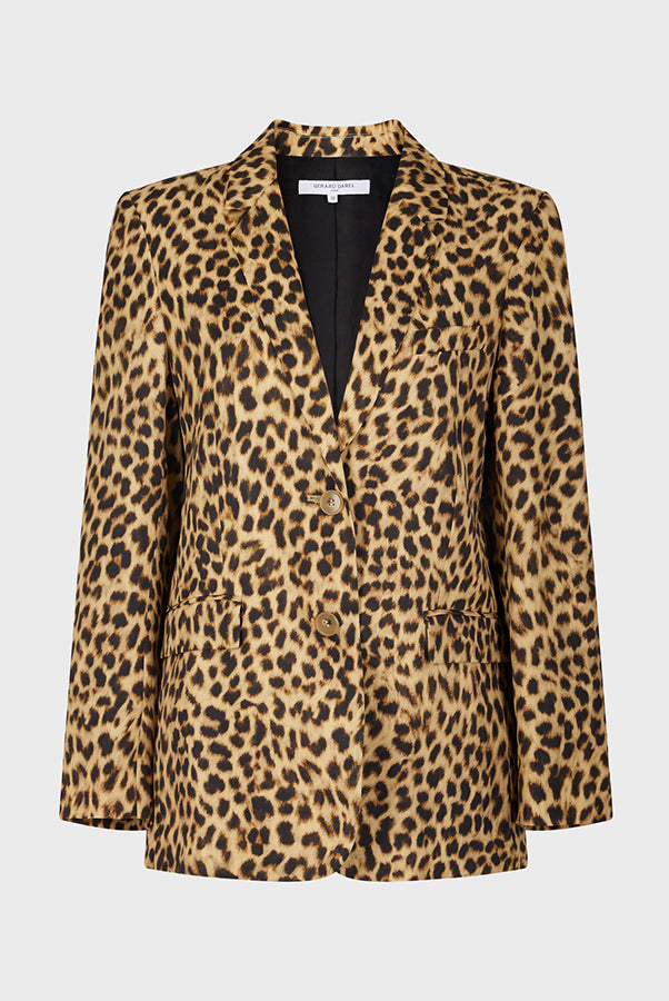 BEILA LEOPARD PRINT SUIT JACKET