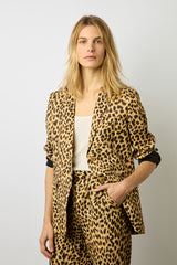 BEILA LEOPARD PRINT SUIT JACKET