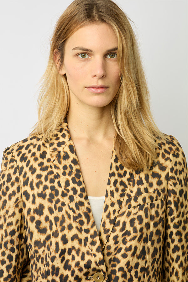 BEILA LEOPARD PRINT SUIT JACKET