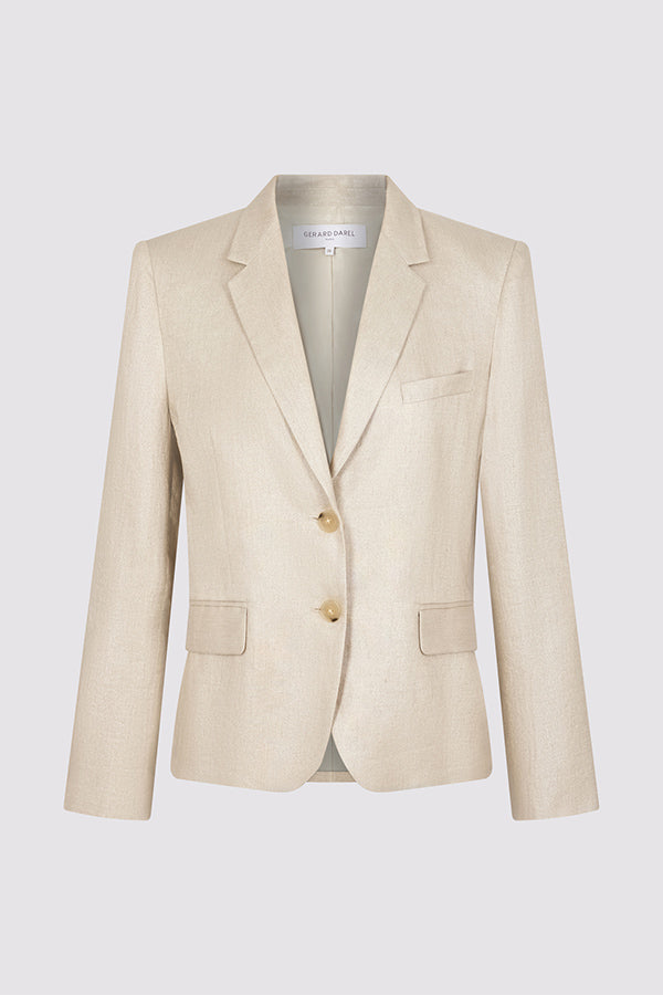 BRENDI LINEN GOLD LUREX JACKET