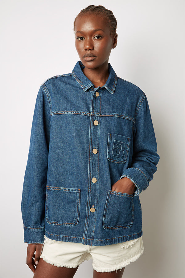 BRIDGET RAW DENIM JACKET