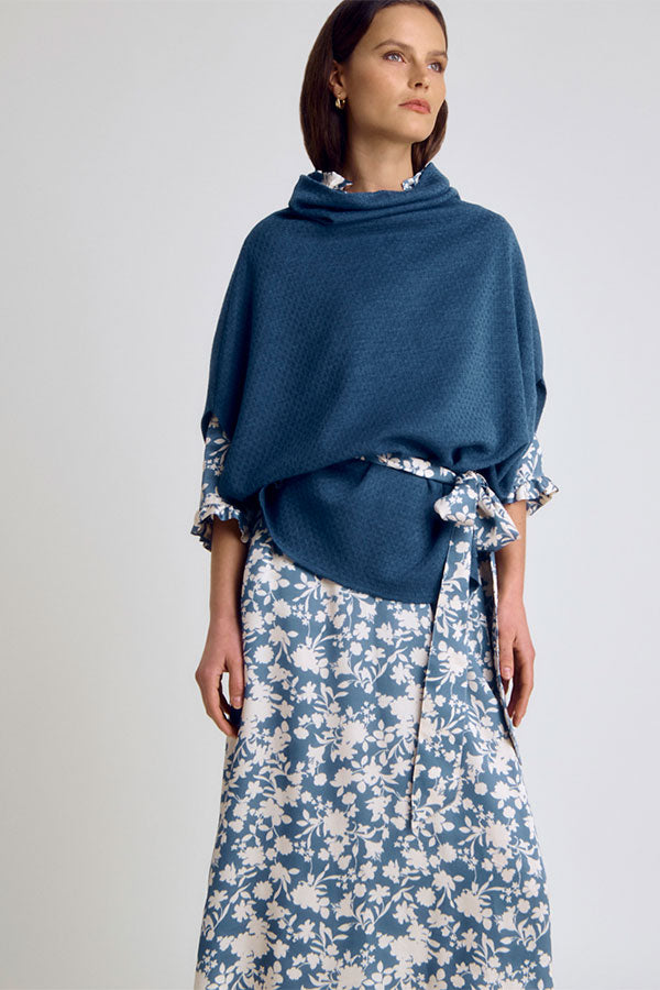 GLOIRE86 MERINO WOOL PONCHO