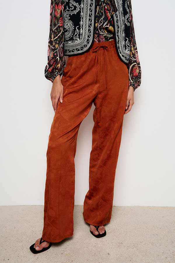 INGRID BRIQUE ELASTICATED CORDUROY TROUSER