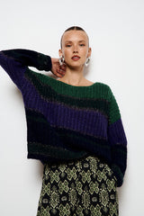 NOEMIE VIOLET STRIPED SWEATER