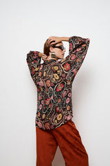 ANNA FLORAL PRINT LOOSE BLOUSE