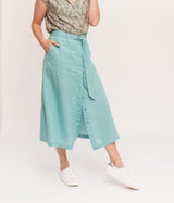 JESSYLIN LINEN MIDI SKIRT