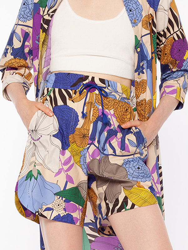 MARTHA LEIDEN PRINT SHORTS