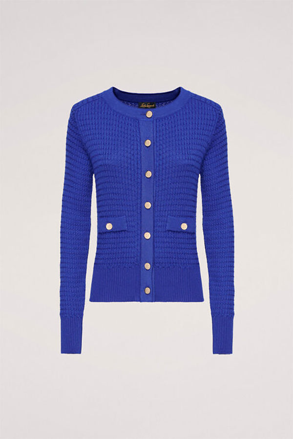 MERETO BLUETTE MICRO CABLEKNIT CARDIGAN