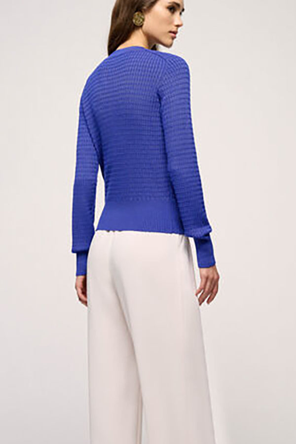 MERETO BLUETTE MICRO CABLEKNIT CARDIGAN