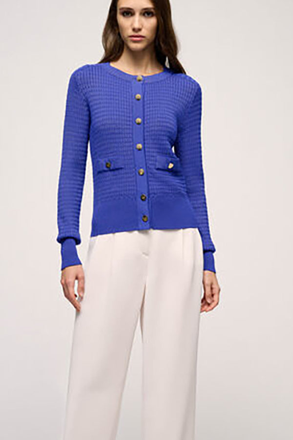 MERETO BLUETTE MICRO CABLEKNIT CARDIGAN