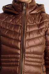 MIKAELA HOODED LONG DOWN JACKET