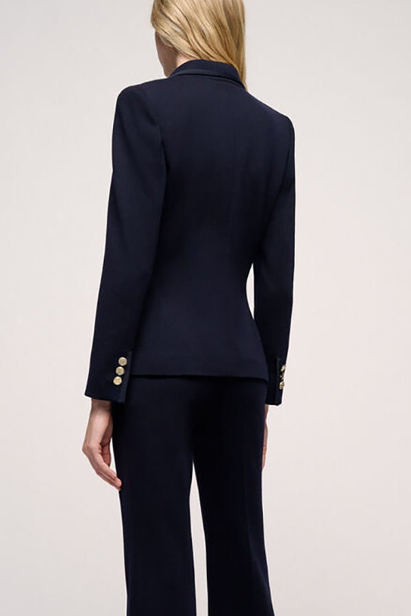 MINDI BLUE CONTRAST TRIM JACKET