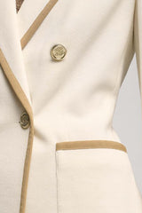 MINDI CREAM CONTRAST TRIM JACKET