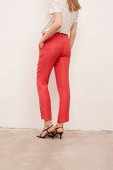 MICHELA LOOSE-FITTING 7/8 CREPE TROUSERS