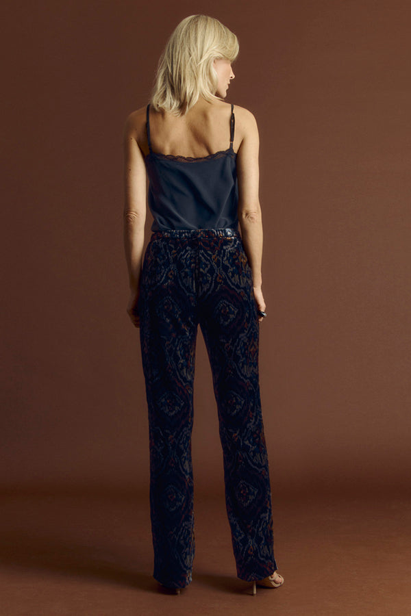 PAIMPOL PRINTED VELVET TROUSERS