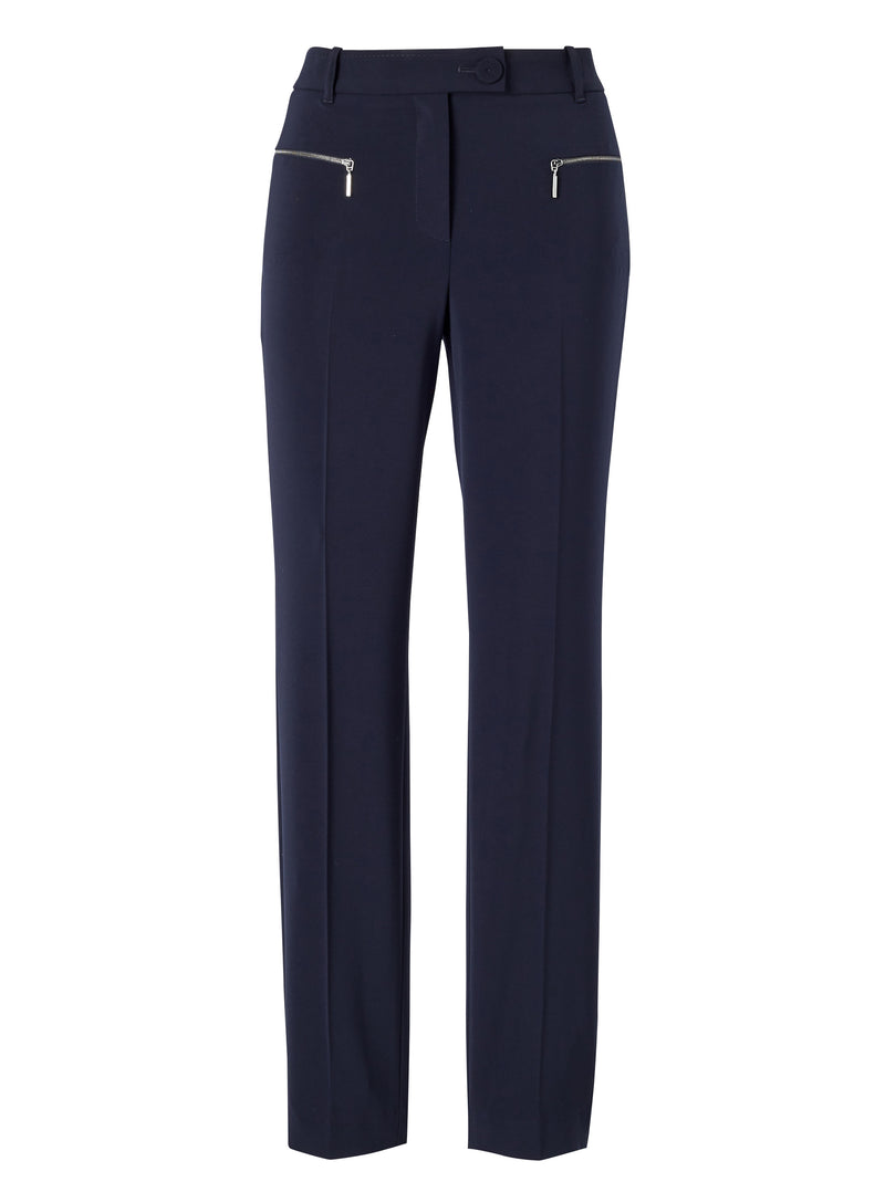 THETIS 7/8 STRAIGHT CREPE TROUSERS