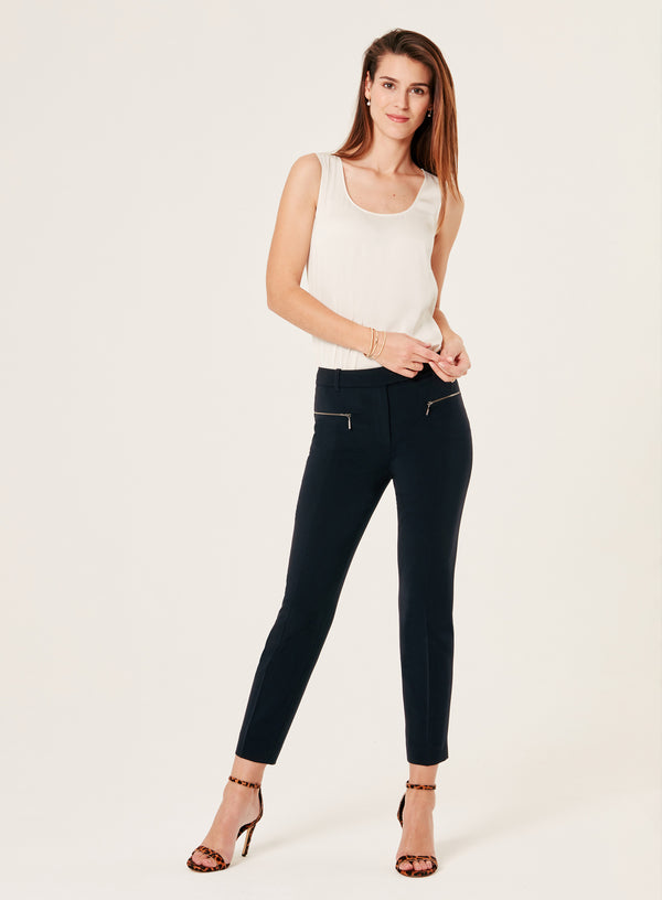 THETIS 7/8 STRAIGHT CREPE TROUSERS