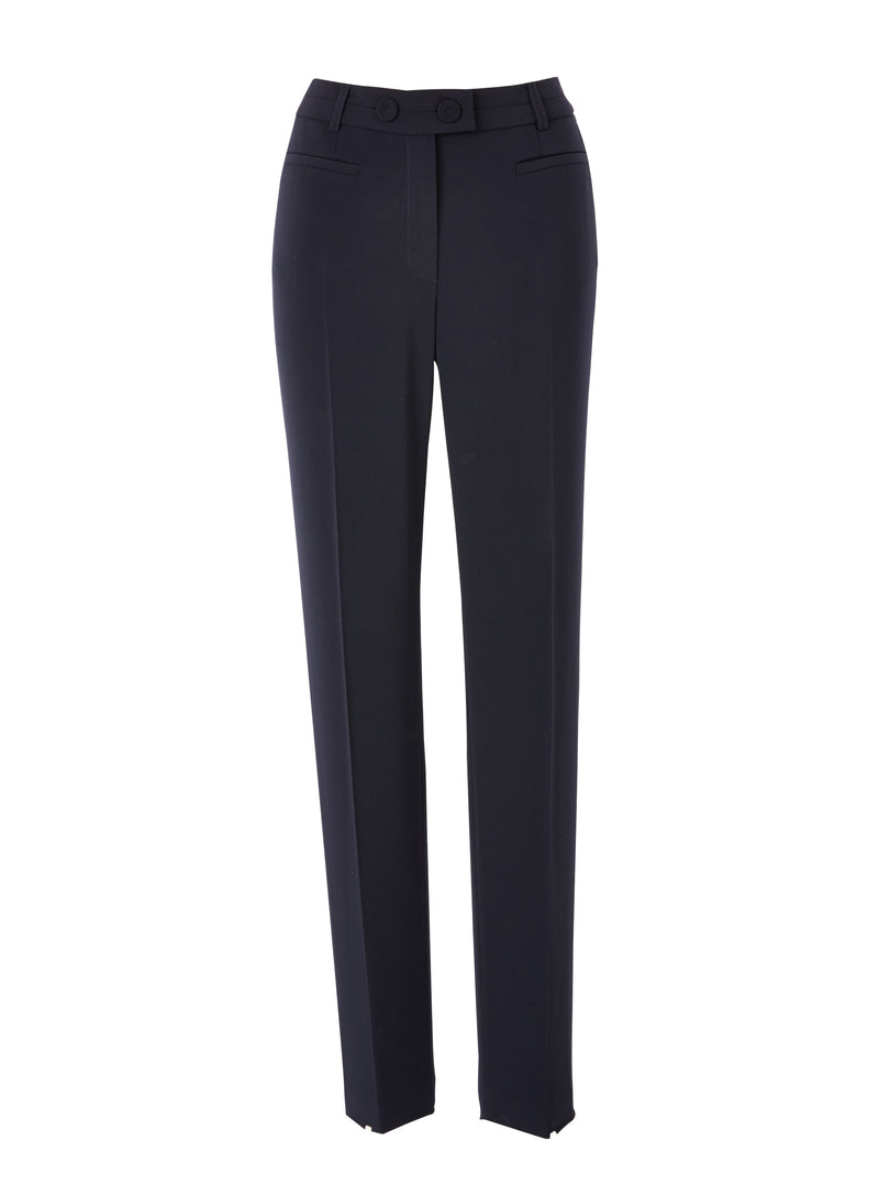 VANEA STRAIGHT CUT CREPE TROUSERS