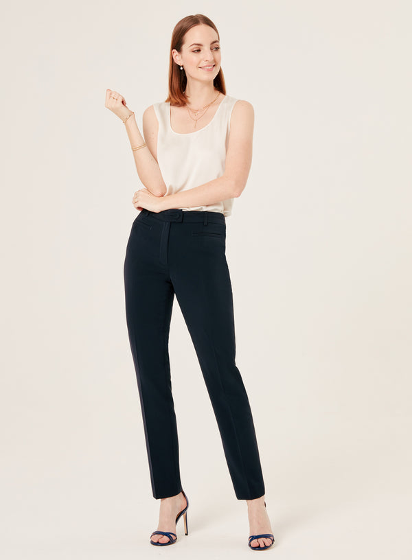 VANEA STRAIGHT CUT CREPE TROUSERS