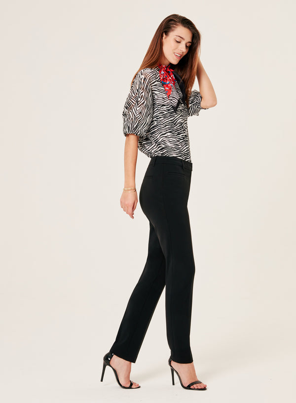 VANEA STRAIGHT CUT CREPE TROUSERS