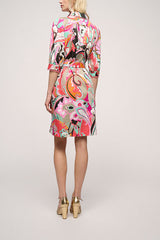 PIEDILUCO MULTICOLOR PAISLEY SHIRT DRESS