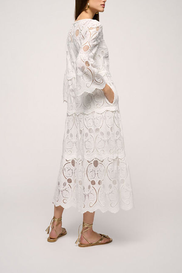 PIGNA WHITE LACE DRESS