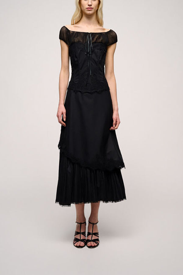 PINTA BLACK ELEGANT LONG DRESS