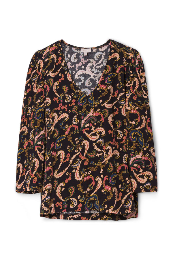 CYBILLE LOOSE FLOWING PAISLEY SHIRT