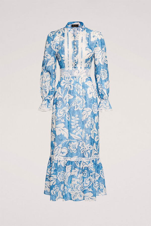 PRONUNCIA BLUE FLORAL PRINT DRESS