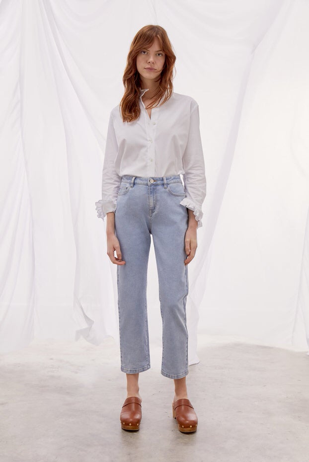 AGATHE HIGH-WAISTED STRAIGHT JEANS