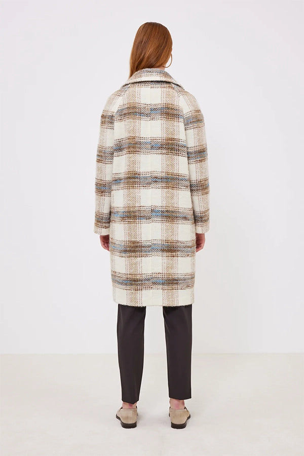 MATHILDE CHECKERED DOUBLE-BREASTED COAT