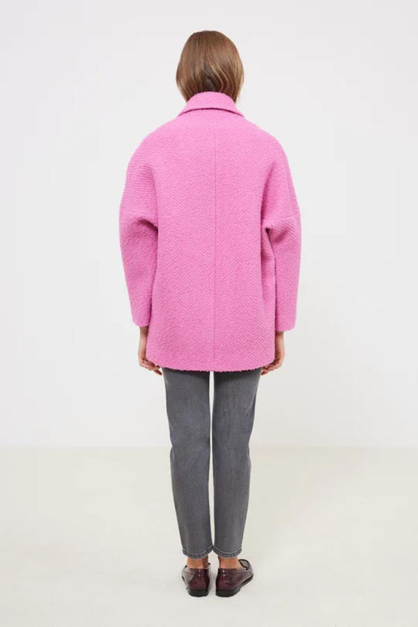 MAXWELL FUSHIA PEA COAT STYLE COAT