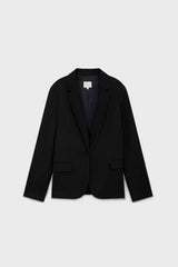 VITALY BI-MATERIAL COLLAR VIRGIN WOOL SUIT JACKET