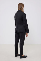 VITALY BI-MATERIAL COLLAR VIRGIN WOOL SUIT JACKET