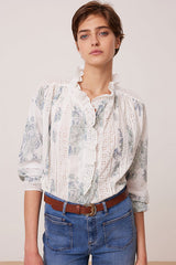 CAEL FLORAL ENGLISH EMBROIDERY SHIRT