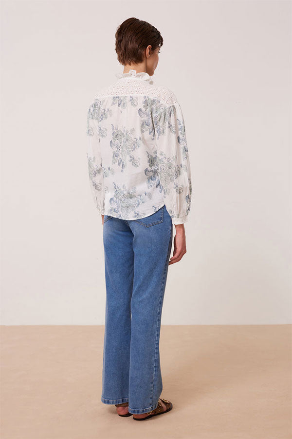 CAEL FLORAL ENGLISH EMBROIDERY SHIRT