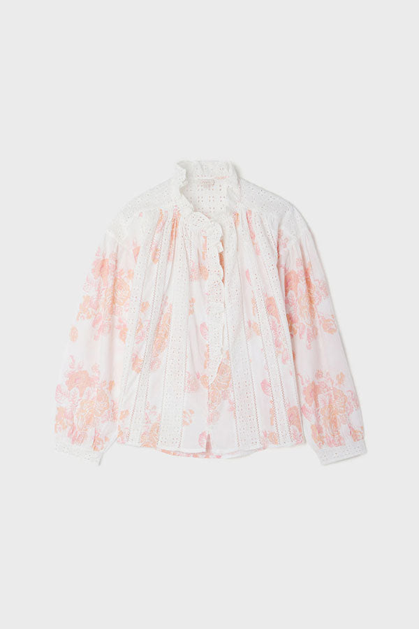 CAEL FLORAL ENGLISH EMBROIDERY SHIRT