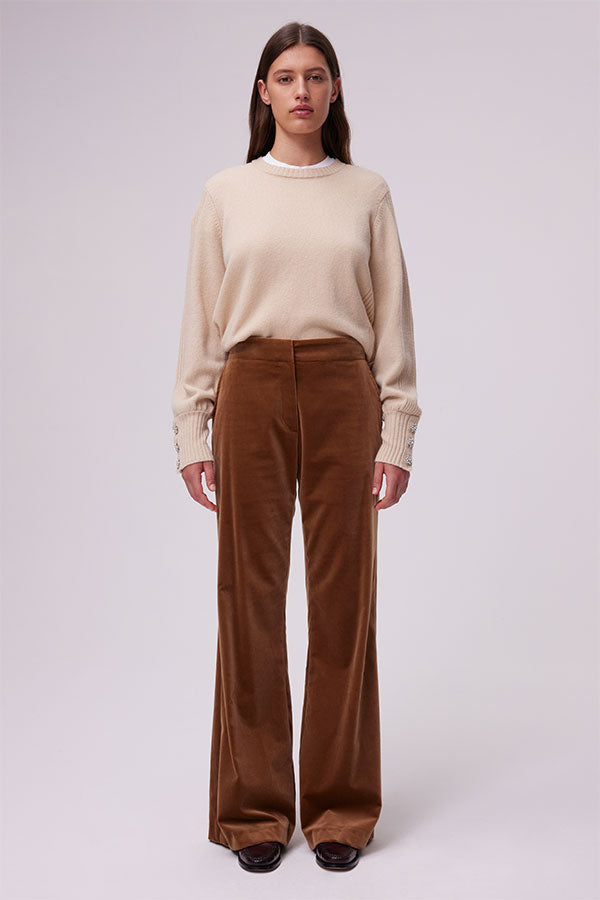 JARRY SMOOTH VELVET WIDE TROUSERS