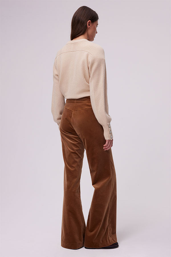 JARRY SMOOTH VELVET WIDE TROUSERS