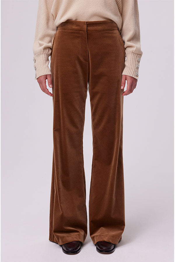 JARRY SMOOTH VELVET WIDE TROUSERS