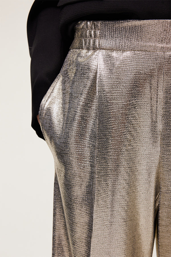 METALLIC EFFECT TROUSER